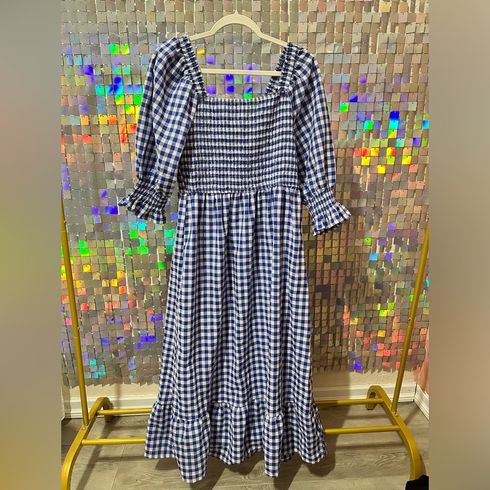 Blue Checkered Dress